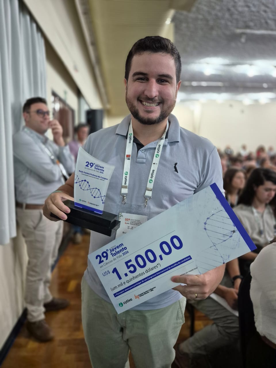 Read more about the article Bruno da Costa Rodrigues, a member of the Nunes-da-Fonseca Lab, received the 29th Young Scientist Award in Life Sciences from the Brazilian Society for Biochemistry and Molecular Biology (SBBq)
